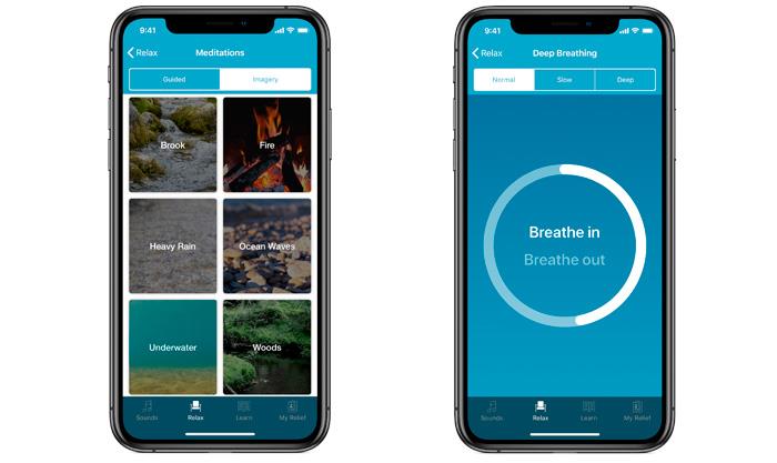 Application Relief respiration et exercice avec nouvel iPhone