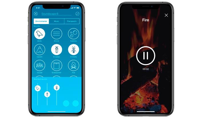 Application Relief programme couleur et paysage sonore nouvel iPhone